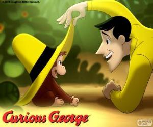 пазл Любопытно Джордж и Тед, человек в желтой шляпой